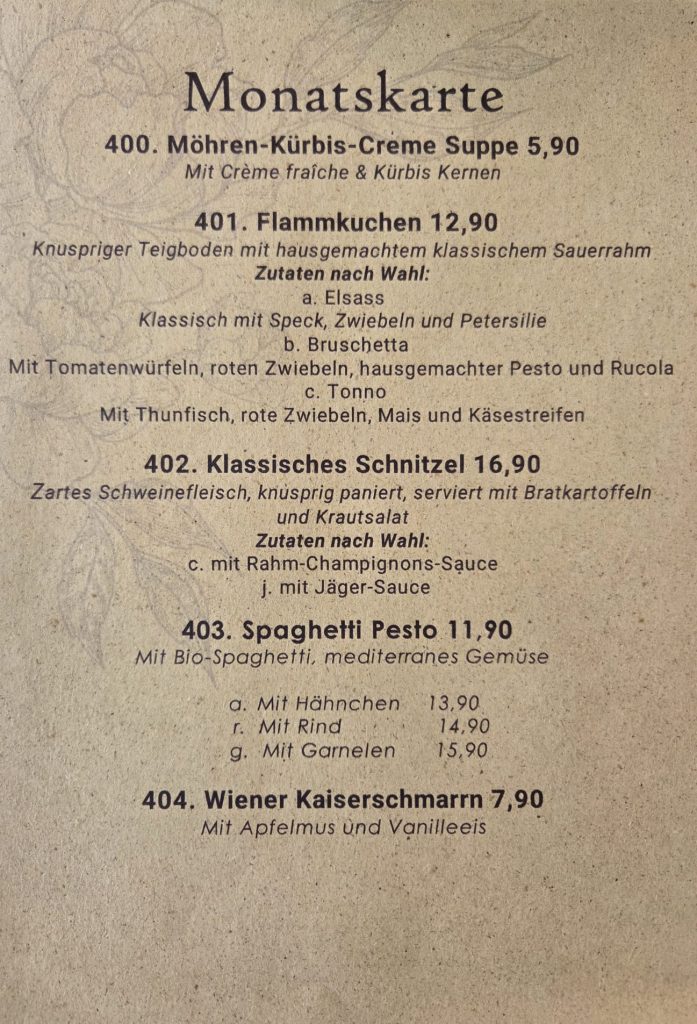 Restaurant24 Eiskarte